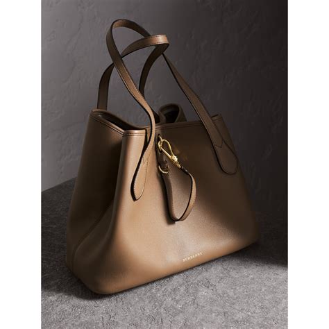 burberry medium grainy leather tote bag|burberry beige tote bag original.